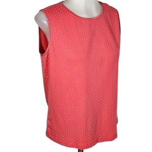 CHRISTOPHER & BANKS Pink Polka Dot Tank Top Size M